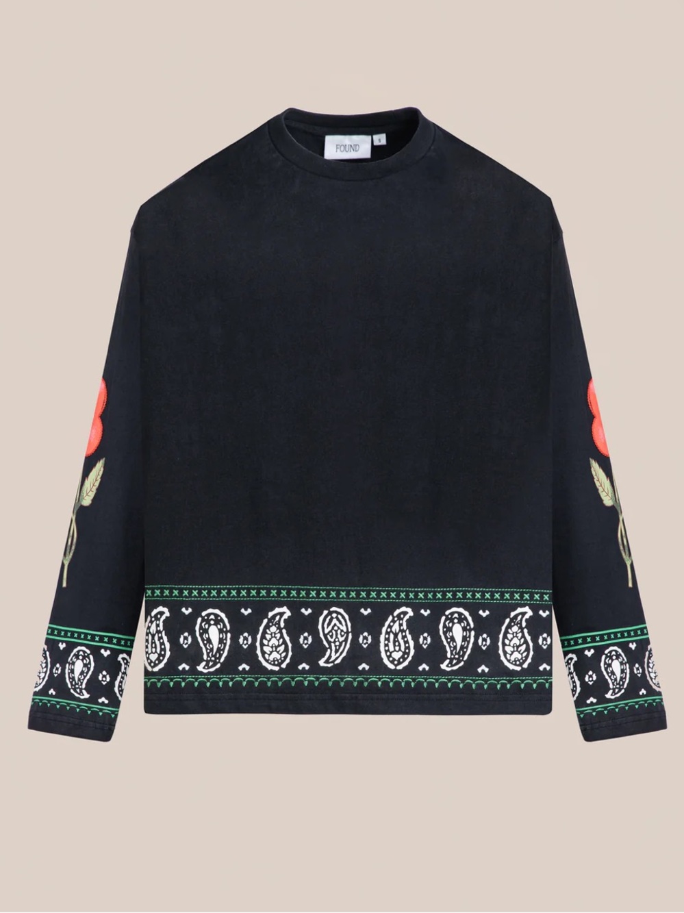 GARDEN BLOOM EMBROIDERED LS TEE
in vintage black